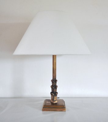 Danish Art Deco Brass Table Lamp, 1930s-HPQ-1445089