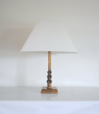 Danish Art Deco Brass Table Lamp, 1930s-HPQ-1445089