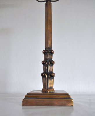 Danish Art Deco Brass Table Lamp, 1930s-HPQ-1445089