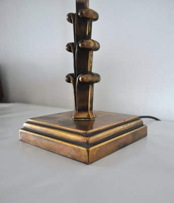 Danish Art Deco Brass Table Lamp, 1930s-HPQ-1445089