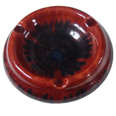 Danish Art Deco Ceramic Oxblood Ashtray by Daniel Andersen for Michael Andersen & Son, 1930s-GIW-795410