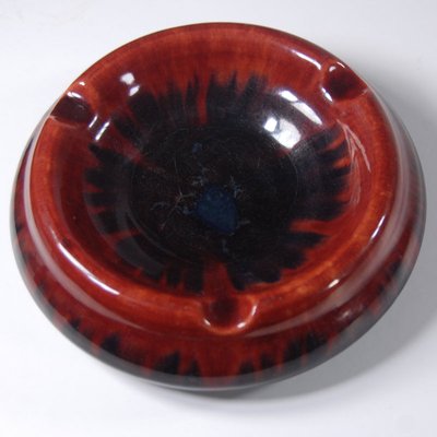 Danish Art Deco Ceramic Oxblood Ashtray by Daniel Andersen for Michael Andersen & Son, 1930s-GIW-795410