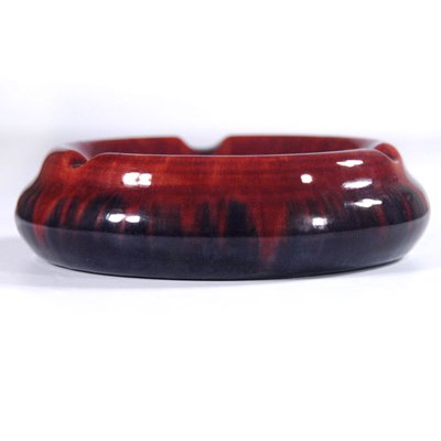 Danish Art Deco Ceramic Oxblood Ashtray by Daniel Andersen for Michael Andersen & Son, 1930s-GIW-795410