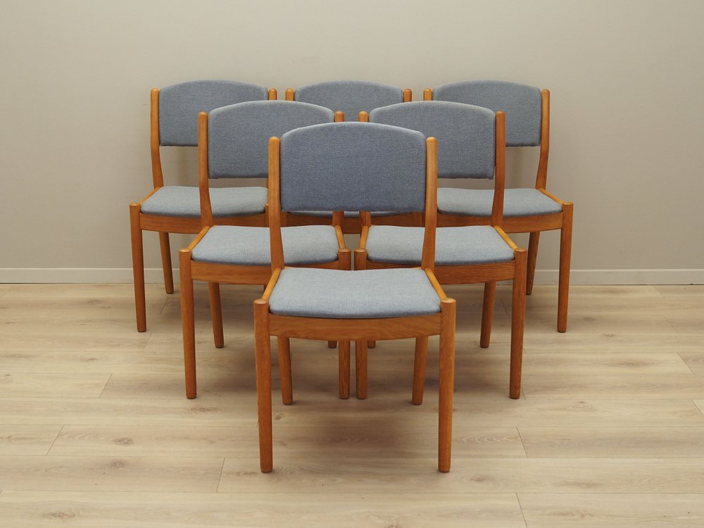 Danish Ash Chairs by Poul M. Volther for FDB Møbler, 1960s, Set of 6