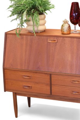 Danish Bar Cabinet in Teak with Slanted Fron, 1960s-BPJ-2024677