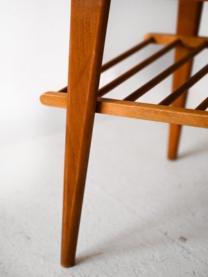 Danish Bedside Table with Magazine Rack, 1960s-QWP-2035614