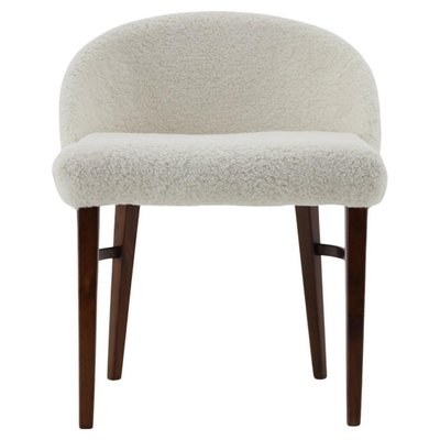 Danish Beech Chair in Sheepskin Fabric, 1960s-TZ-1336907