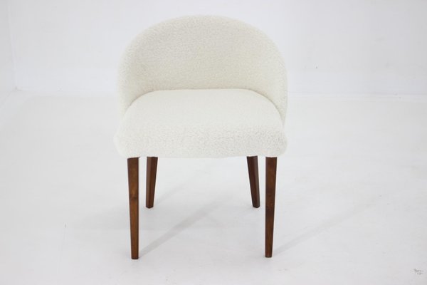 Danish Beech Chair in Sheepskin Fabric, 1960s-TZ-1336907