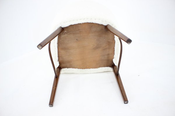 Danish Beech Chair in Sheepskin Fabric, 1960s-TZ-1336907