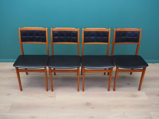 Danish Beech Chairs, Denmark, 1970s, Set of 4-VND-2018245