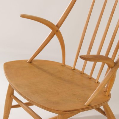 Danish Beech Rocking Chair by Illum Wikelso for Niels Eilsen, 1960s-ZT-1780801