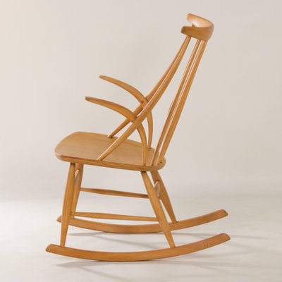 Danish Beech Rocking Chair by Illum Wikelso for Niels Eilsen, 1960s-ZT-1780801