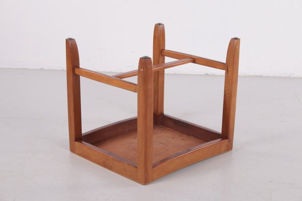 Danish Beech Side Table or Stool, 1960s-EZZ-935688