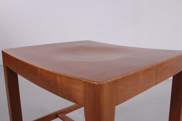 Danish Beech Side Table or Stool, 1960s-EZZ-935688