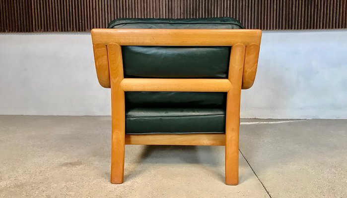 Danish Bentwood & Leather Lounge Chair from Komfort, 1970s-JP-845370