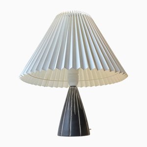 Danish Black and White Glazed Ceramic Table Lamp by Søholm, 1960s-LCR-1396625