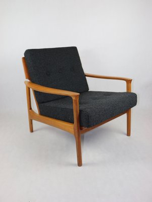 Danish Black Bouclé Lounge Chair, 1970s-UJQ-1790905