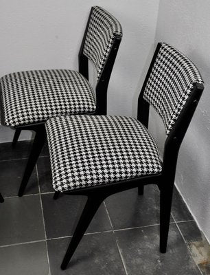 Danish Black Lacquered Chairs, 1960s, Set of 4-ROJ-797404