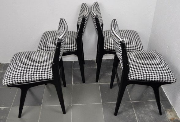 Danish Black Lacquered Chairs, 1960s, Set of 4-ROJ-797404