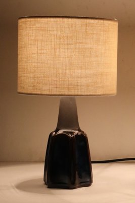 Danish Blue & Black Table Lamp by Einar Johansen for Søholm, 1960s-NIX-1773641