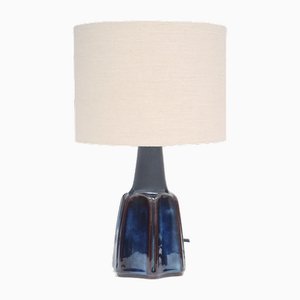 Danish Blue & Black Table Lamp by Einar Johansen for Søholm, 1960s-NIX-1773641