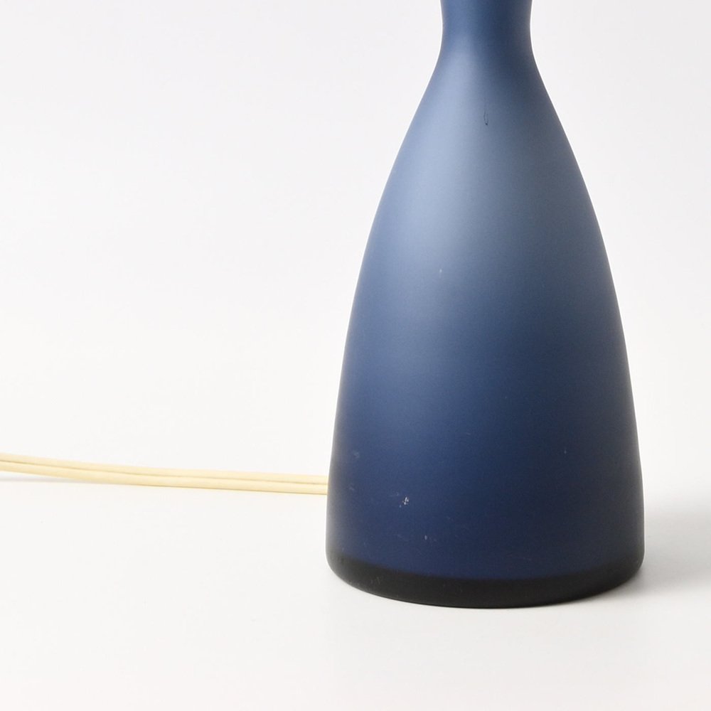 Danish Blue Glass Table Lamp by Bent Nordsted for Kastrup, 1960s