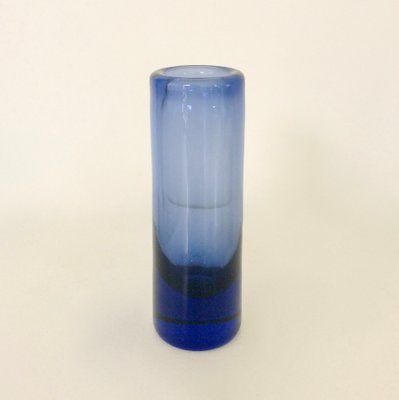 Danish Blue Glass Vase by Per Lütken for Holmegaard, 1950-EW-1175321