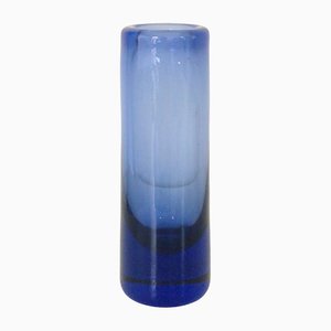 Danish Blue Glass Vase by Per Lütken for Holmegaard, 1950-EW-1175321