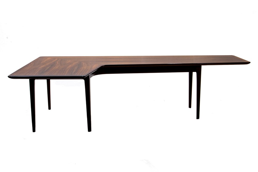 Danish Boomerang Coffee Table in Rosewood, 1960s