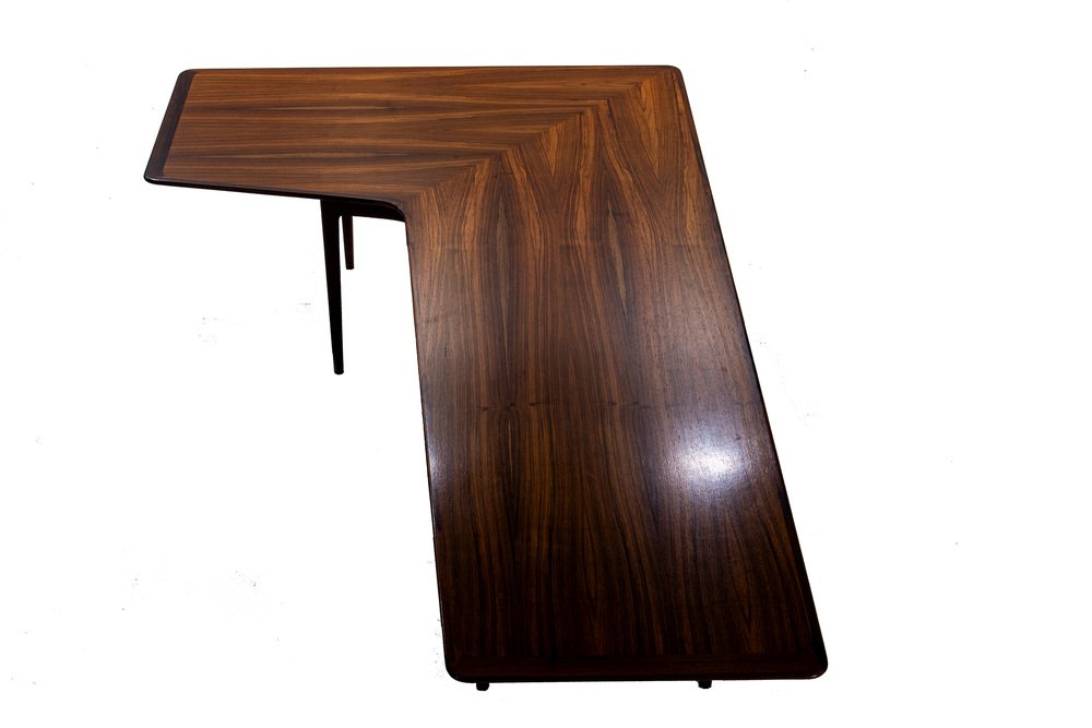 Danish Boomerang Coffee Table in Rosewood, 1960s