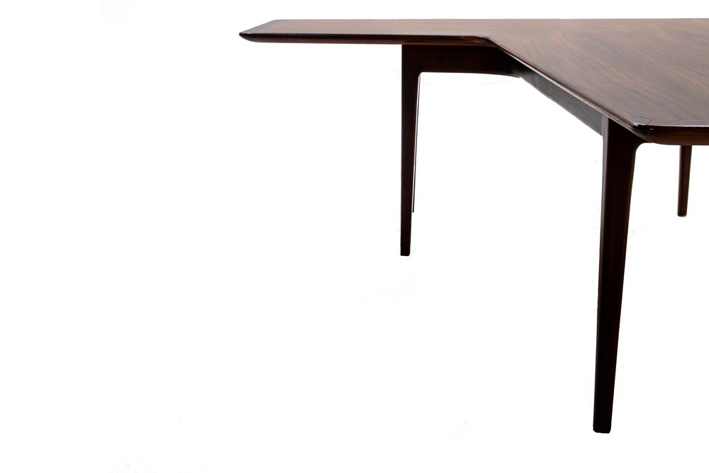 Danish Boomerang Coffee Table in Rosewood, 1960s