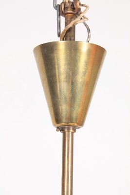 Danish Brass and Glass Tulip Chandelier from Fog & Mørup, 1950s-FK-704952