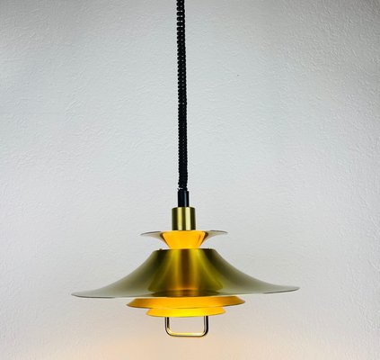 Danish Brass and Metal Pendant Lamp, 1960s-PUK-931378