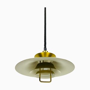 Danish Brass and Metal Pendant Lamp, 1960s-PUK-931378