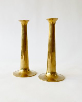 Danish Brass Candleholder by Hans Bolling for Torben Ørskov, 1960s, Set of 2-SFW-1430857