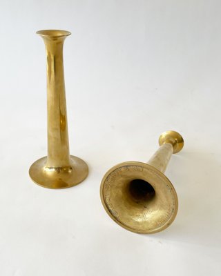 Danish Brass Candleholder by Hans Bolling for Torben Ørskov, 1960s, Set of 2-SFW-1430857