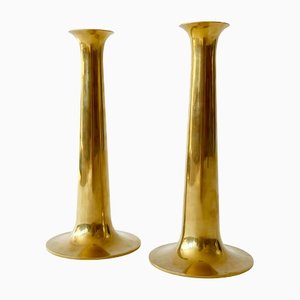 Danish Brass Candleholder by Hans Bolling for Torben Ørskov, 1960s, Set of 2-SFW-1430857