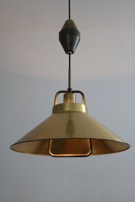 Danish Brass Hanging Lamp by Fritz Schlegel for Lyfa, 1960s-FJP-2028920