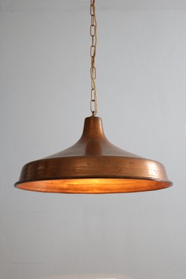 Danish Brutalist Hand-Hammered Copper Pendant Lamp from ES Horn Aalestrup, 1960s-FJP-2028260