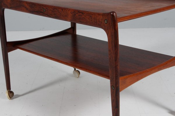 Danish Cabinetmaker Bar Cart in Rosewood, 1960s-HJB-1758467