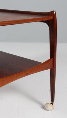 Danish Cabinetmaker Bar Cart in Rosewood, 1960s-HJB-1758467