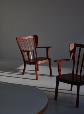 Danish Canada Armchairs in Stained Beech by Fritz Hansen, Set of 2, 1940s-WRF-1225884