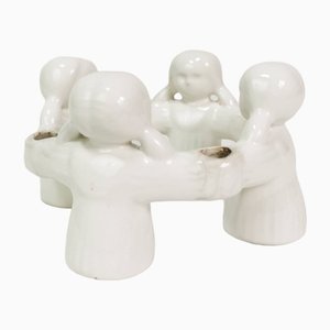 Danish Candlestick in Porcelain, 1970s-ZTG-1398422