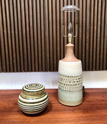 Danish Ceramic Table Lamp from Søholm Stoneware, 1960s-JP-766597