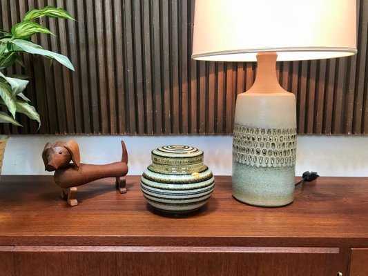 Danish Ceramic Table Lamp from Søholm Stoneware, 1960s-JP-766597