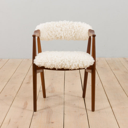 Danish Chair in Teak and Natural Sheepskin from Th. Herlev, 1960s