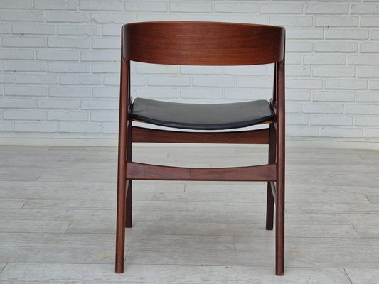 Danish Chair in Teak Wood, Eco Leather & Bent Teak Wood, 1960s-TMW-2032501