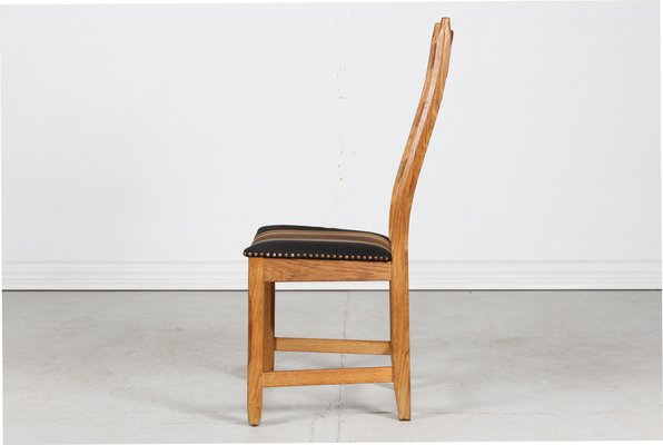 Danish Chairs in Oak and Wool by Henning Kjærnulf, 1970s, Set of 6-QQ-1752133