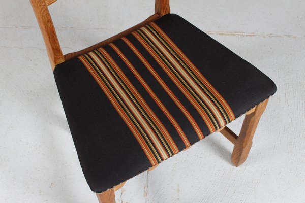 Danish Chairs in Oak and Wool by Henning Kjærnulf, 1970s, Set of 6-QQ-1752133