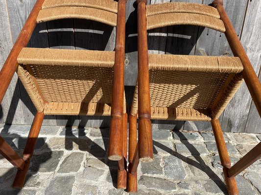 Danish Chairs in Paper Rope, 1960s, Set of 2-QJM-1726446